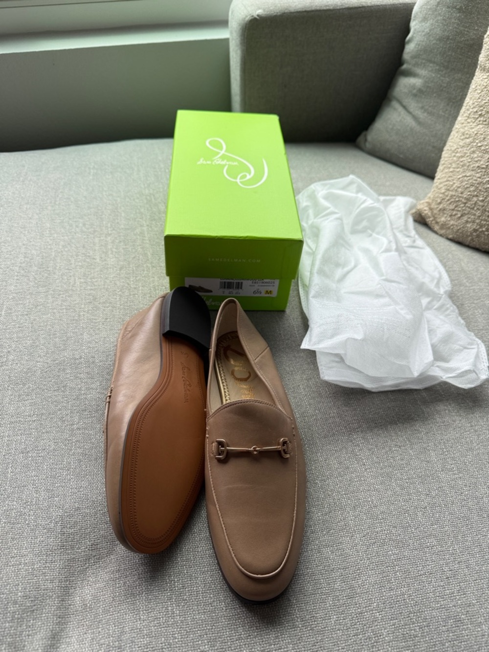 Sam Edelman Women’s Tan Leather Bit Loafers